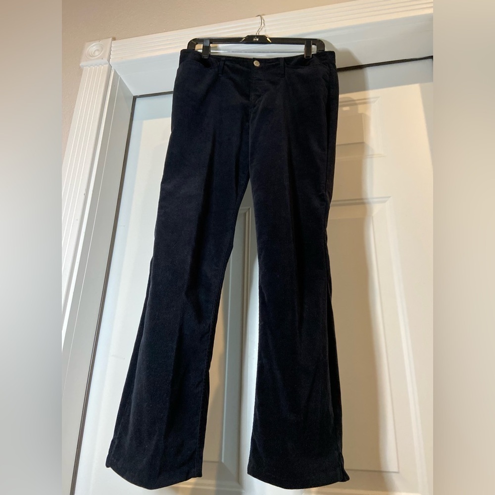 Esprit~Black~Brushed Velour~Button/Zip Closure~Slight Flare w/Hem Slit~Size 9/10